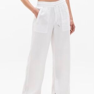 Athleta | Retreat Linen High Rise Wide Leg Pants in Calla Lily